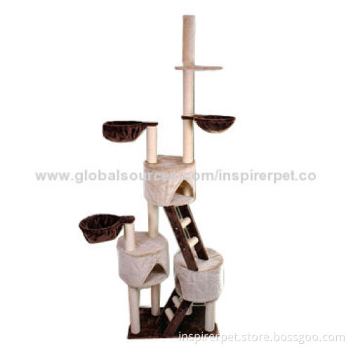 3 Hollows Cat Tree, Best Selling Plush, Various Colors are Available
